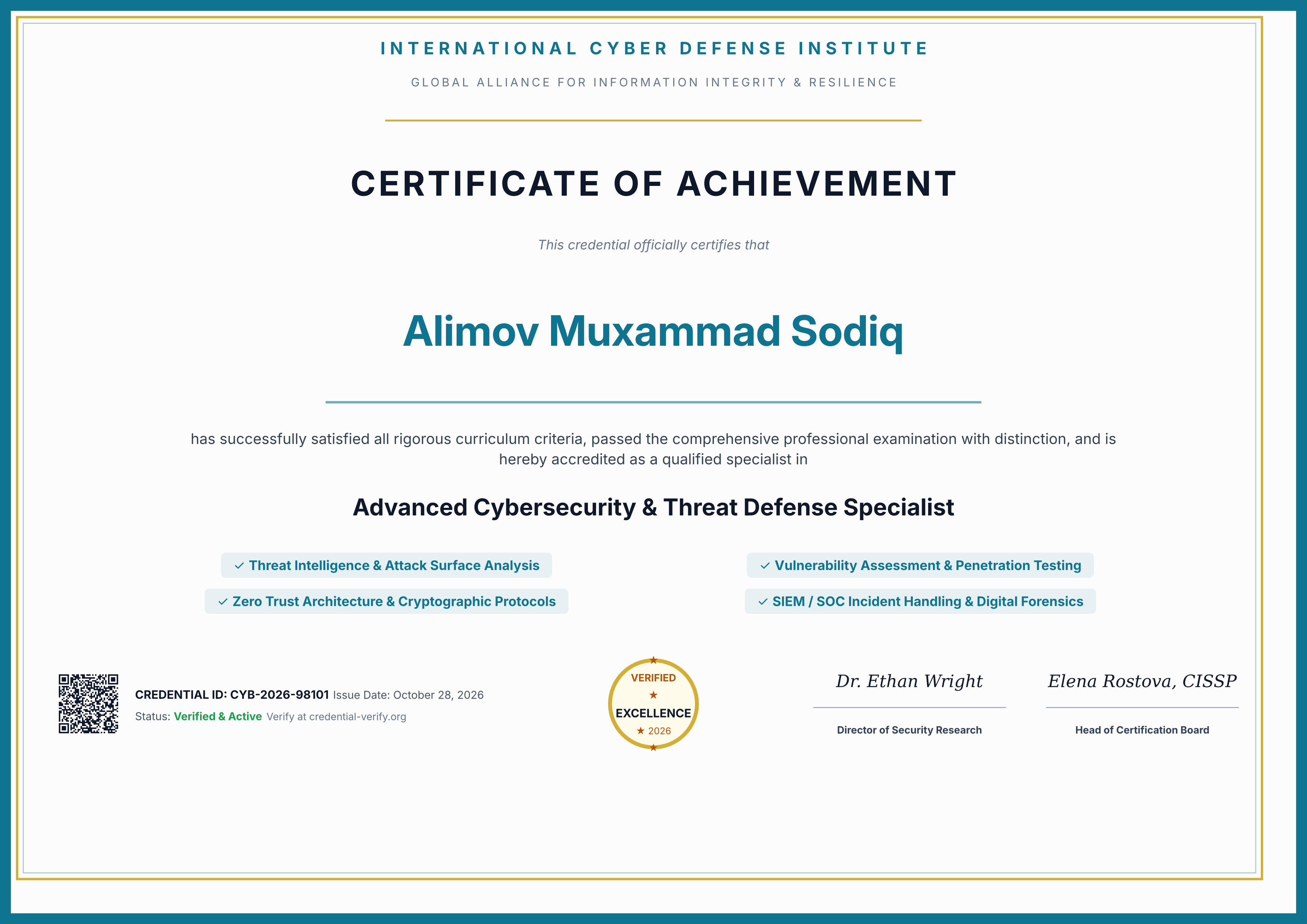 Cybersecurity & Threat Defense