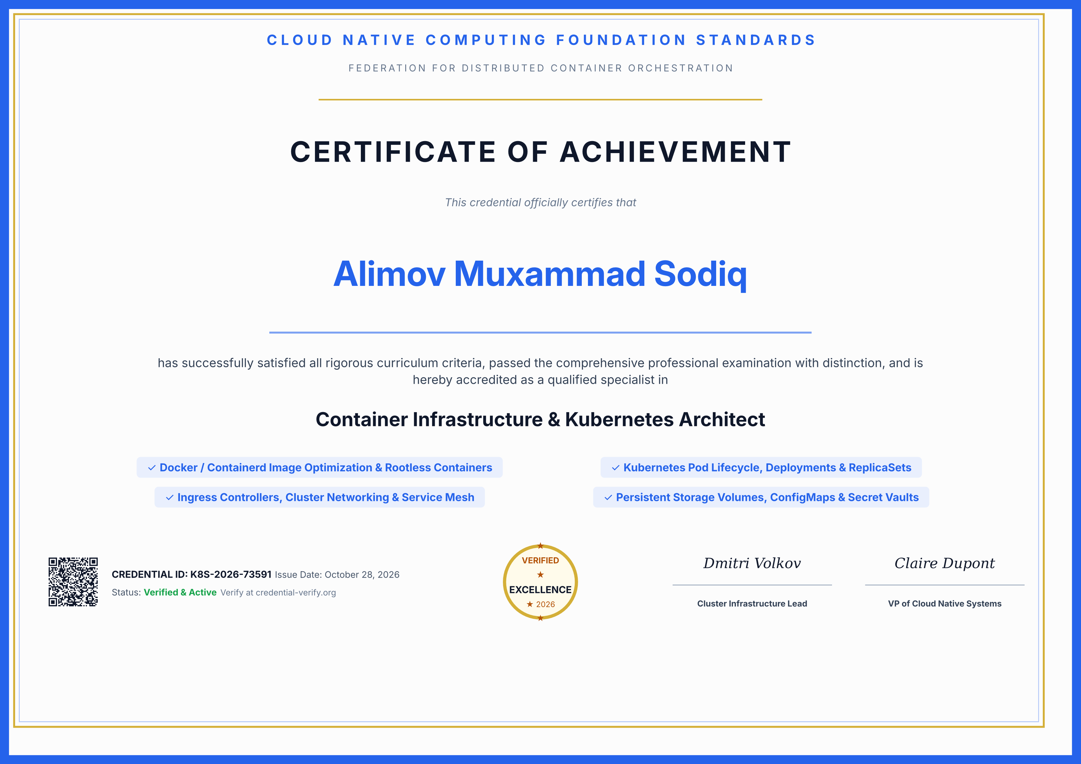 Kubernetes & Container Architect