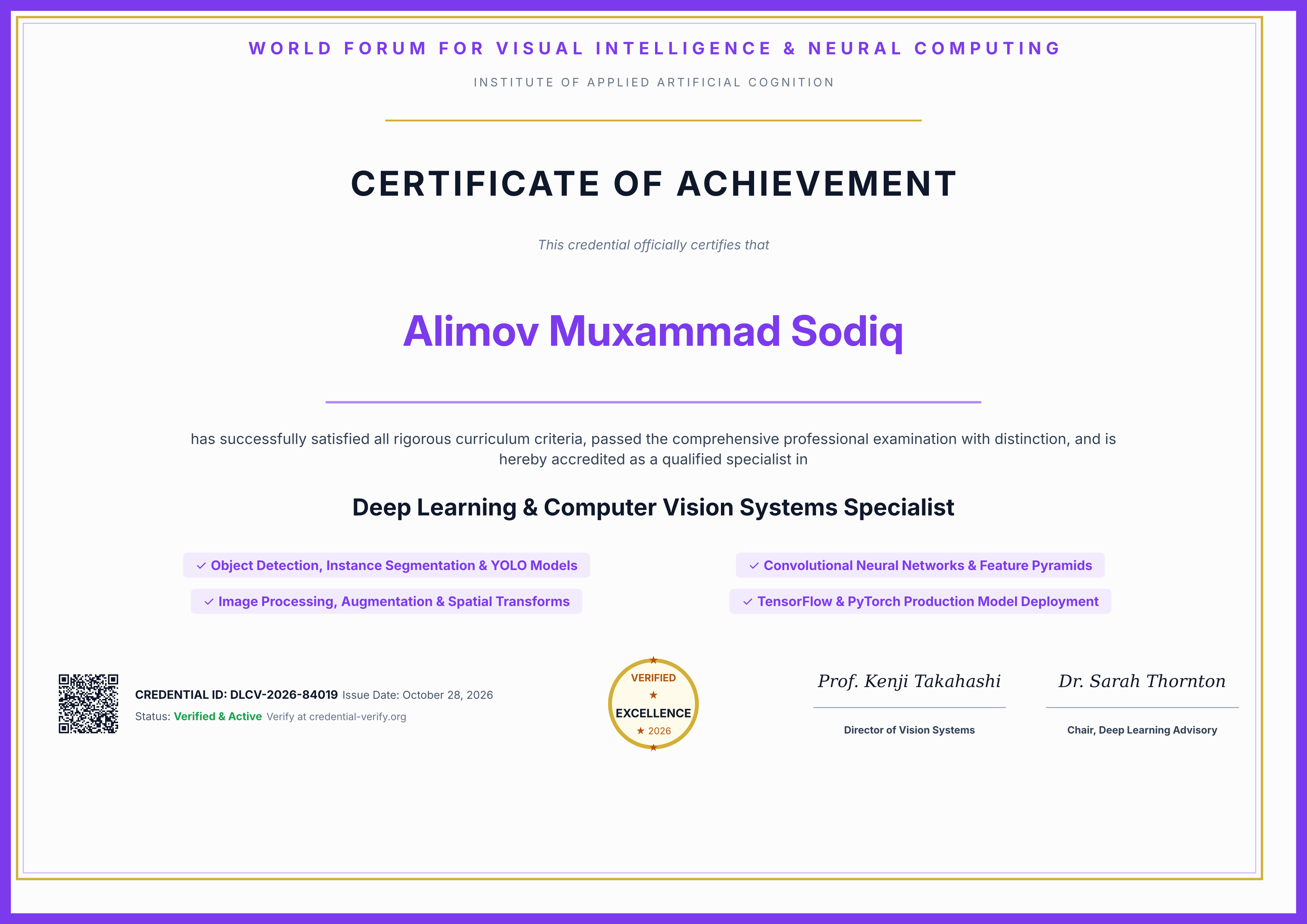 Deep Learning & Computer Vision